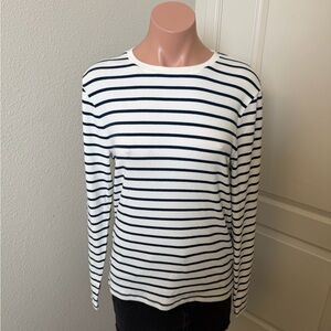 J.Crew Striped Long Sleeve Shirt Top Sz L